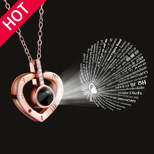 Necklace Love Language Illuminated: 100 Languages I Love You - A Perfect Valentine's Day Gift